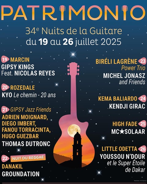 Les Nuits de la Guitare 2025 affiche