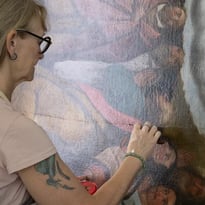 Restauration d'œuvre en public
