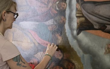 Restauration d'œuvre en public
